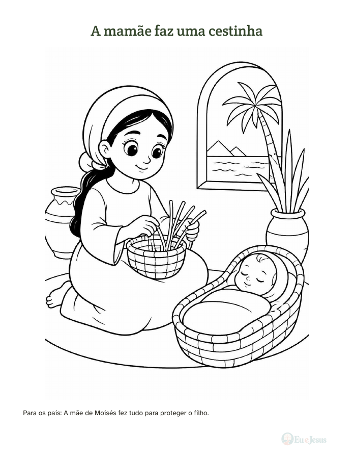 Página A mamãe faz uma cestinha